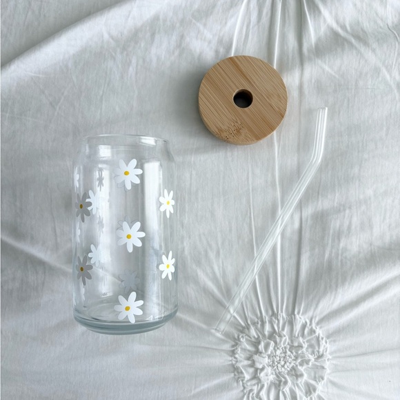 Floral Glass Tumbler - Picture 2 of 4